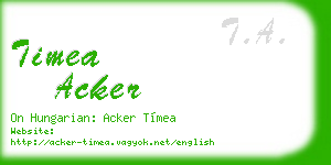 timea acker business card